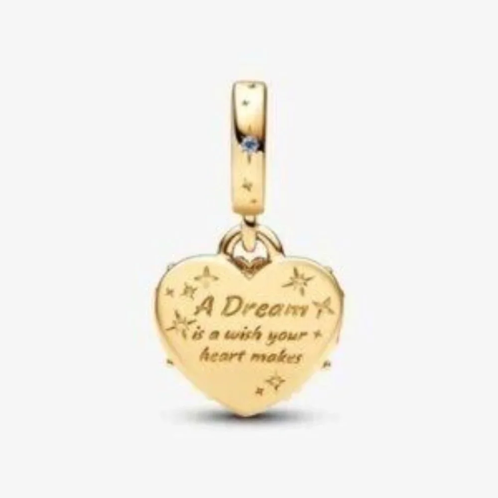 Pandora Cinderella's Carriage & Heart Double Dangle Charm